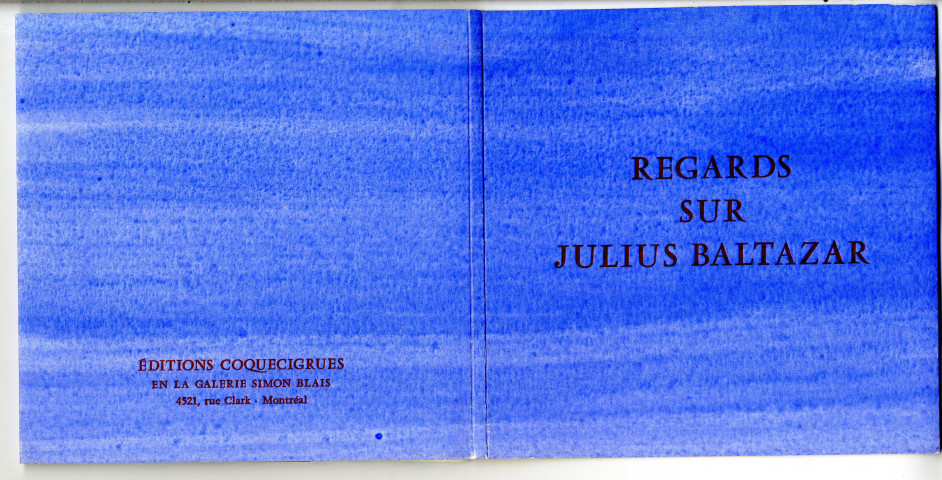 Regards sur Julius Baltazar