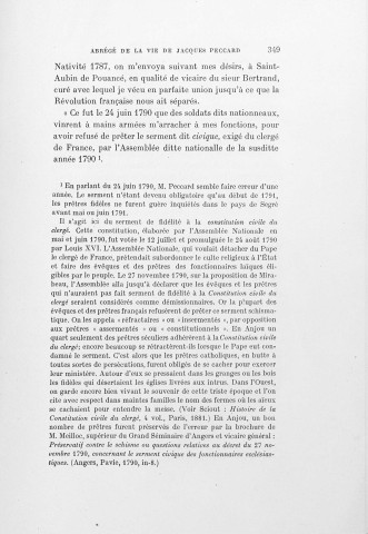 Abrégé de la vie de Jacques Peccard prêtre français