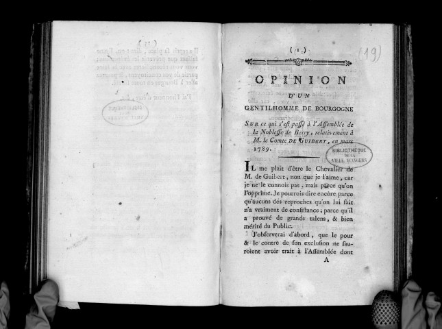 Opinion d'un gentilhomme de Bourgogne sur ce qui s'est passé à l'assemblée du Berry en mars 1789