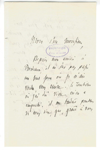 Correspondance d'Edgar Quinet adressée à Pierre Jean David d'Angers et au dr Gubler