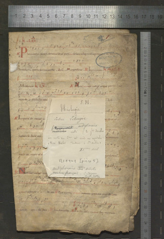 Fragment d'antiphonaire noté (XIIe siècle)