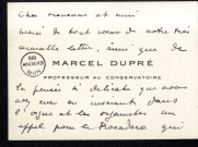Lettres de Marcel Dupré à Jean Huré