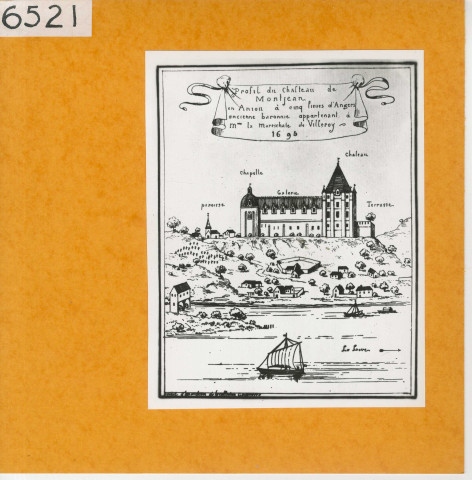 Montjean : Château (Atlas Célestin Port, planche 63, gravure)