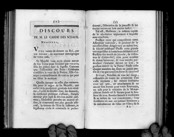 Discours du roi, de M. le garde des sceaux, etc.