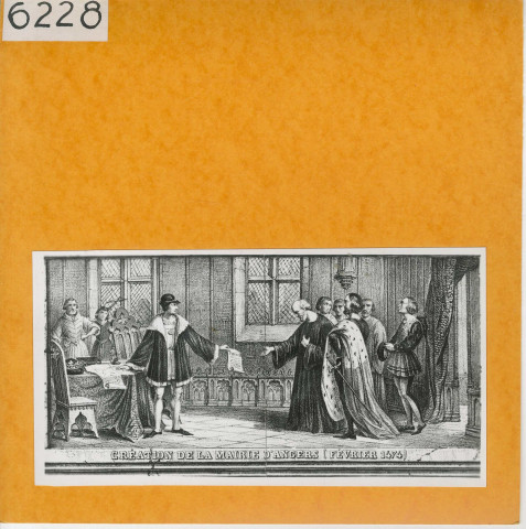 Angers : Plan, détail des gravures