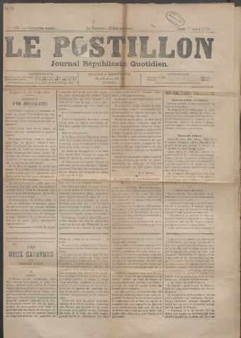 Le postillon. 17 avril 1884 (2e année, n° 105)