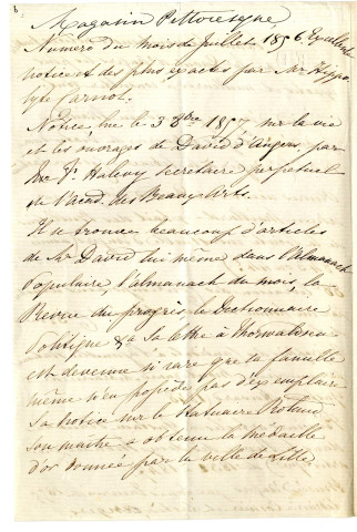 11 - Autographes de Mme David d'Angers