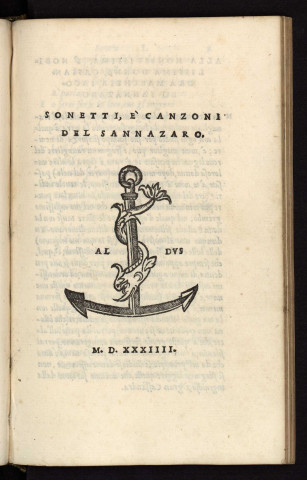 Sonetti e canzoni del Sannazaro