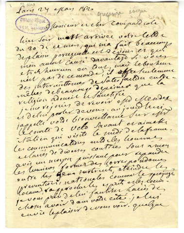 Correspondance de l'abbé Grégoire avec Pierre-Jean David d'Angers et François Lallemand