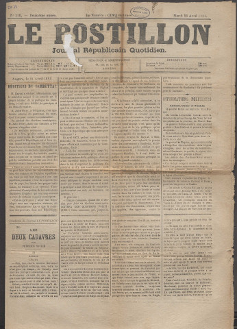 Le postillon. 22 avril 1884 (2e année, n° 110)
