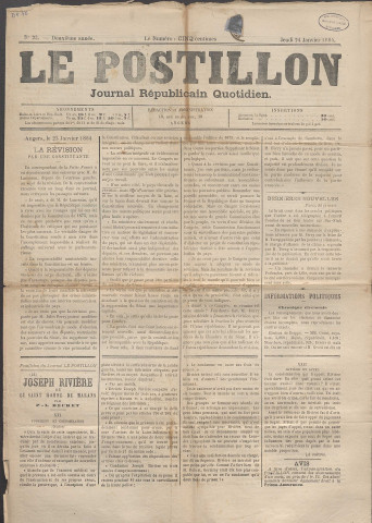 Le postillon. 24 janv. 1884 (2e année, n° 23)