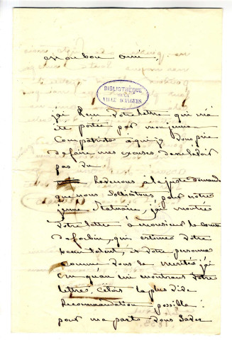 Correspondance de Granet avec Pierre-Jean David d'Angers