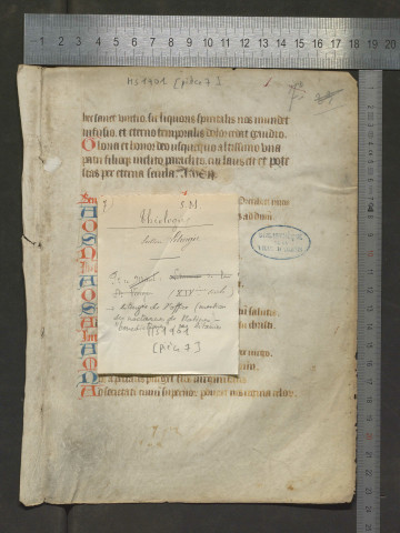 Folio de liturgie de l'office (XIVe siècle)