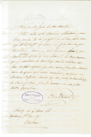 Correspondance d'Elise Voiart