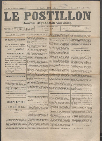Le postillon. 7 déc. 1883 (1re année, n° 45)