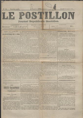 Le postillon. 12 avril 1884 (2e année, n° 101)