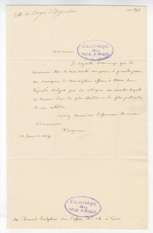 Correspondance d'Argenson