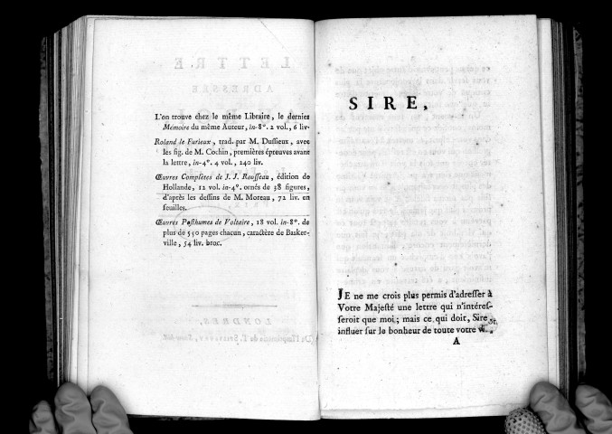 Lettre adressée au roi, par M. de Calonne