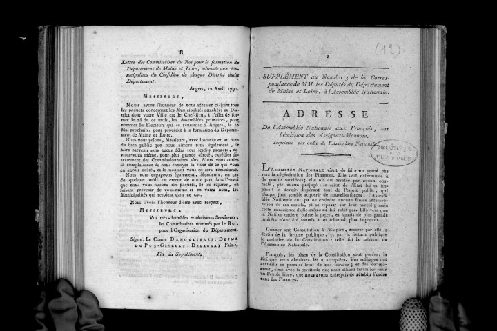 Supplément au n234}0 23 de la Correspondance de MM. les députés du département d'Angers, à l'Assemblée nationale