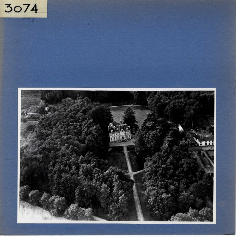 Saint-Laurent-de-la-Plaine : Château du Plessis-Raimont, vue aérienne