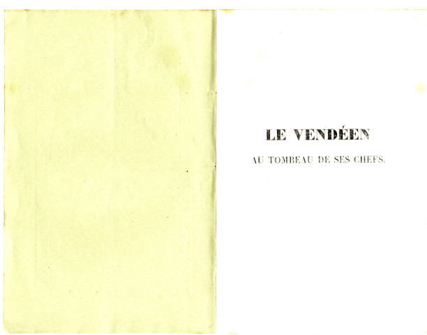 Le Vendéen au tombeau de ses chefs