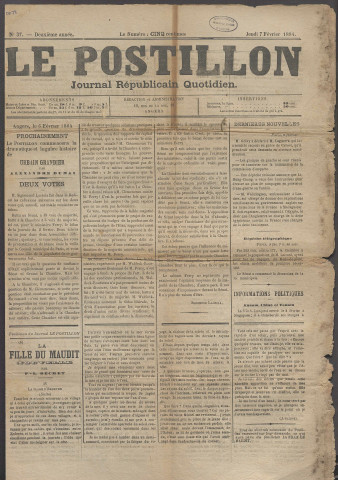 Le postillon. 7 fév. 1884 (2e année, n° 37)