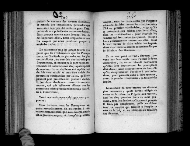 Contributions directes, Recouvrement. Département de Maine-et-Loire, an VI