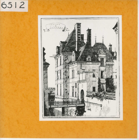 Vernantes : Château de Jalesnes (Atlas Célestin Port, planche 54, gravure)