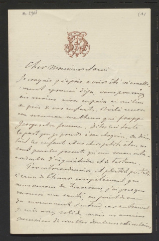 Lettres adressées à Victor Pavie