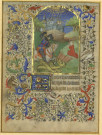 Feuillet de suffrage à saint Georges provenant du livre d'heures de Jean d'Anjou, duc de Calabre