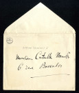Lettre d'Alfred Bruneau à Catulle Mendès (écrivain, 1841-1909)