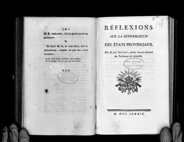 Réflexions sur la réformation des Etats provinciaux, par M. de Servan