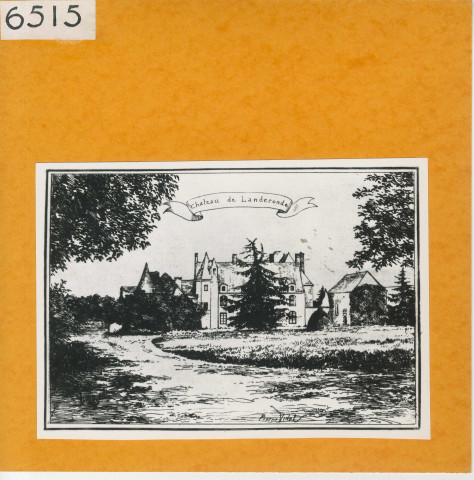 Bécon-les-Granits : Château de Landeronde (Atlas Célestin Port, planche 57, gravure)