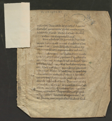 Fragment d'un commentaire sur l'Evangile (Xe siècle environ)