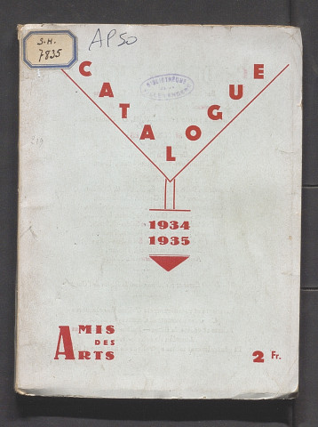 Catalogue de la 39e exposition des Amis des arts d'Angers, 1934
