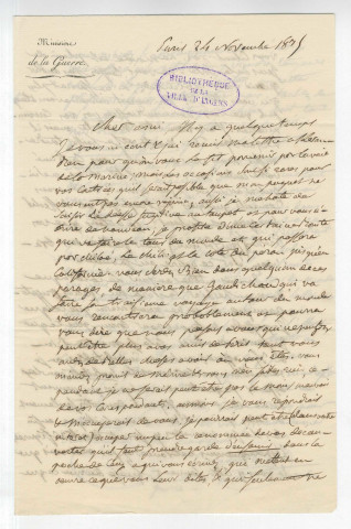 Correspondance de Bory de Saint-Vincent [à M. Gay et au Dr Lallemand]