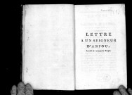 Lettre à un seigneur d'Anjou accusé de tromper le peuple