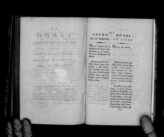 Le Credo de la noblesse, avec les notes du tiers ; le tout terminé par les Litanies, par l'auteur du Gloria in Excelsis