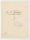 Correspondance de Bernardin de Saint-Pierre [à Lakanal]