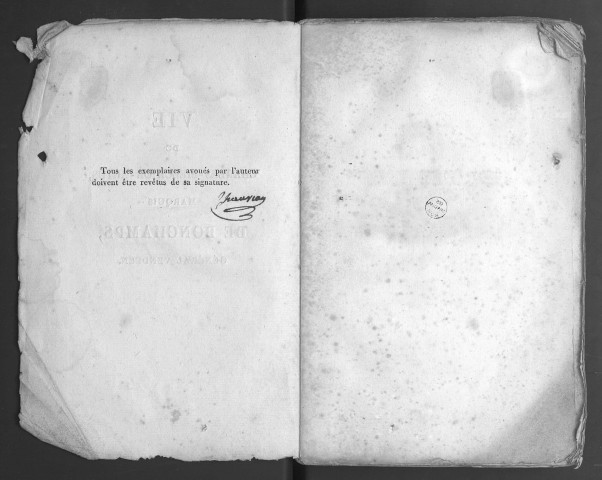 La vie de Charles-Melchior-Artus, marquis de Bonchamps, général vendéen par P. M. Chauveau, docteur en médecine de la faculté de Paris... suivie de l'éloge prononcé sur sa tombe, et ornée de son portrait