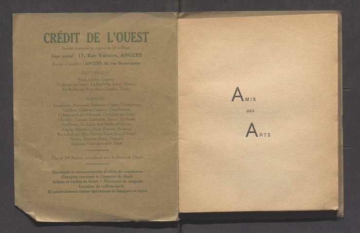 Catalogue de la 41e exposition des Amis des arts d'Angers, 1936-1937