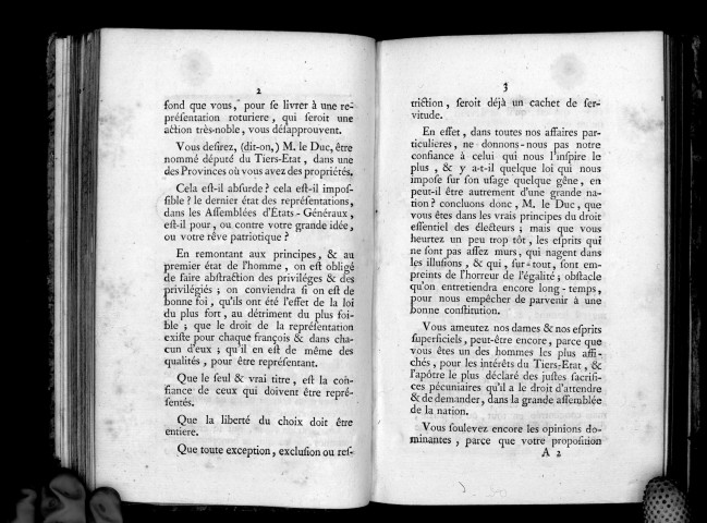 Lettre à M. le duc de ***