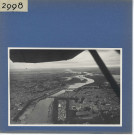 Angers : Vue aérienne vers l'amont (île Saint-Aubin)