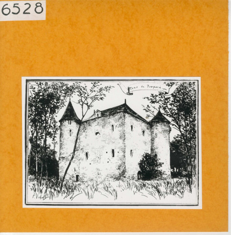 Bocé : Tour de Parpacé (Atlas Célestin Port, planche 70, gravure)