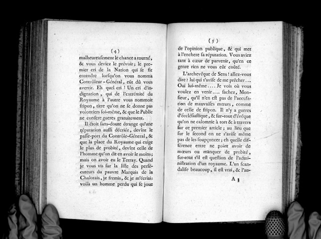 Réponse de M. l'archevêque de Sens à M. de Calonne, relativement à sa lettre écrite au roi