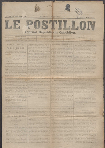 Le postillon. 23 avril 1884 (2e année, n° 111)
