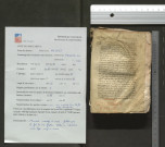 Manuscrit composé de deux parties