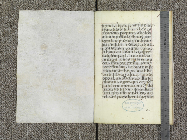 Cérémonial pour la consécration des religieuses. Le début manque