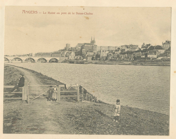 Angers. La maine au pont de la Basse-Chaîne. M-L 78