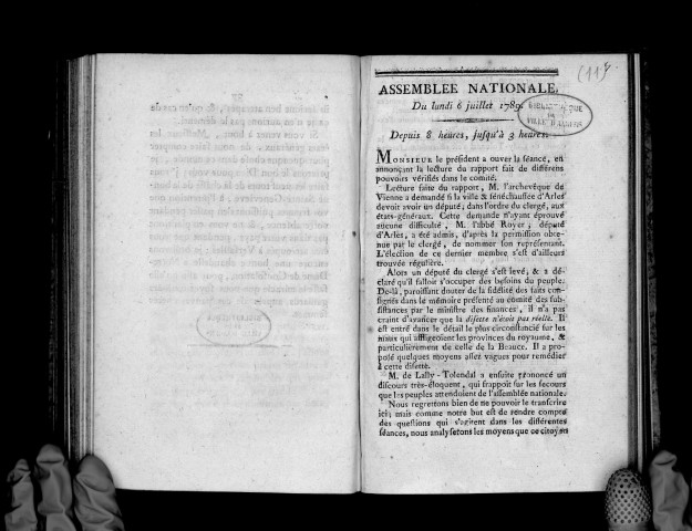Assemblée nationale du lundi 6 juillet 1789